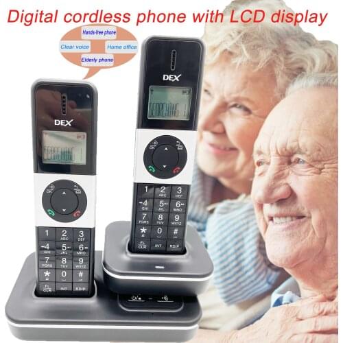 Digital cordless phone Caller ID Fixed Hands-free landline for the elderly black home office house Hotel Wall-mounted desktop