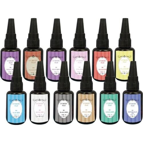Colour UV Glue Epoxy Resin Curable Glue Hard Type Glue Craft Decoration Tool for DIY Resin Art SDF-SHIP
