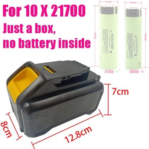 DCB200 10 * 21700 Li-ion Battery Plastic Case PCB Charging Protection Circuit Board Box Shell For Dewalt 18V 20V DCB200 DCB203