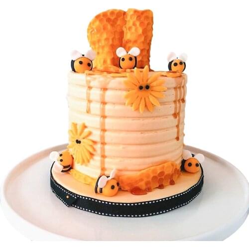 Honeycomb and Bee Fondant Moulds Food Grade Silicone Cake Molds Cupcake Dessert Decorating Kitchen Bakeware Pastry Baking Tools