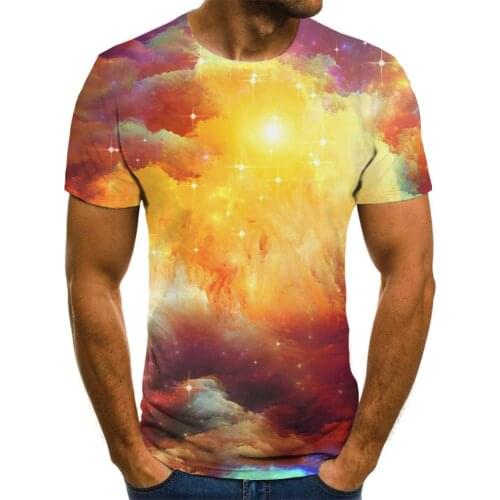 3d Tshirt Galaxy T shirt Men Smoke T-shirts 3d Colorful Tshirt Printed Nebula Tshirts Casual Mens Clothing T shirts Fashion Slim