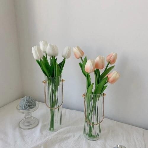 5 PCS Tulip Artificial Bouquet Garden Wedding Decor Christmas Home Furnishings Table Decoration Photo Props Flower Arrangement