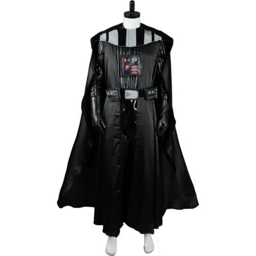 Movie Darth Cosplay Vader Costume Black Uniform Suit Jumpsuit Halloween Christmas Costume For Men Halloween Party Full Set