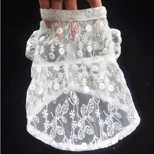 Summer Dog Dress Lace Shirt Chihuahua Cat Yorkshire Pomeranian maltese Poodle Bichon Schnauzer Corgi Pug French Bulldog Clothes