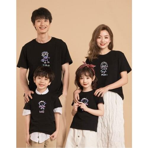 Summer Mom and Baby Girl Matching Clothes Party Mother and Daughter Clothes Family Outfits Tshirt Ropa Familia Clothes AE50FC