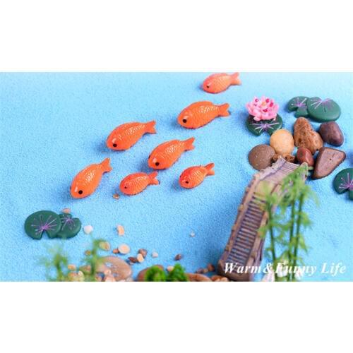 Mini Cute Small Fish Fairy Garden Miniatures Garden Ornament Decoration Micro Landscape Bonsai Figurine DIY Home Garden Statue