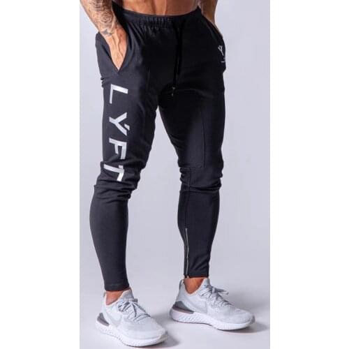 Muscle Fitness Brothers Mens Running Training Pure Cotton Slim Feet Pants Lace-up Sports Casual Sweatpants Sports Pants