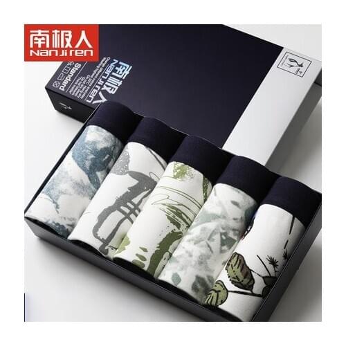 Antarctic mens underwear boxer pants cotton youth breathable fashionable four-corner short pants underpants batch A