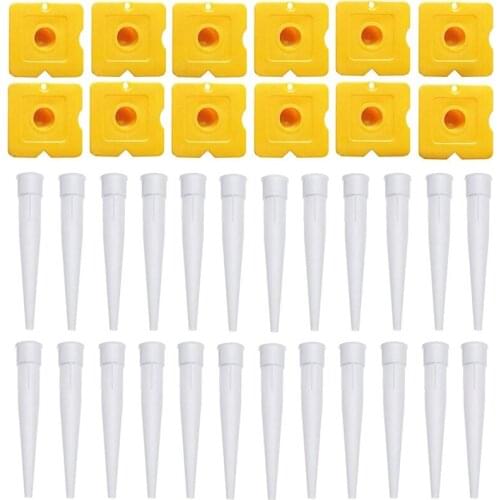 36 Pieces Caulking Tool Kit Sealant Finishing Tool Cartridge Spare Nozzles Caulk Nozzles Caps Set