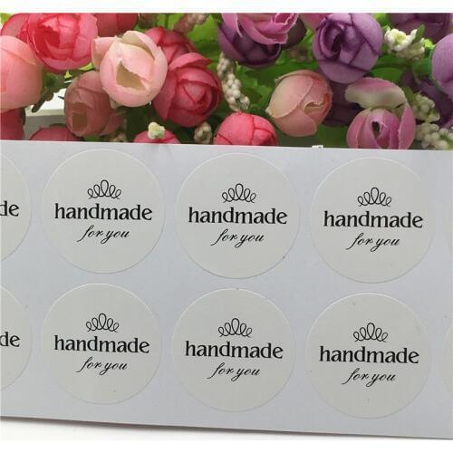 300PCS Round Shape Stickers Snowflake for Jewelry Box Christmas Thanksgiving Day Gifts Self Adhesive Sticker Label Diameter 3cm