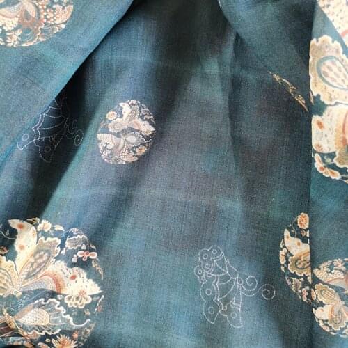 Natural high-grade ramie tissu Summer cheongsam robe dress fabric Summer cheongsam robe dress material