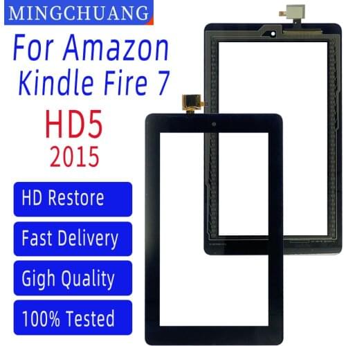 Original Black Touch Screen For Amazon Kindle Fire 7 2015 HD5 Touch Screen Digitizer Sensor Glass Panel Replacement Accessories