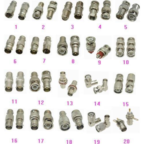 1pce Adapter Connector BNC to F TV / IEC PAL DVB-T / Microdot L5 / TNC Bulkhead RF Coaxial Kits Cover Test Coverter