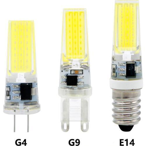 LED G4 G9 E14Lamp Bulb AC 200V 220V 240V Dimmer 5W COB SMD 2508 LED Lighting Lights replace Halogen Spotlight Chandelier