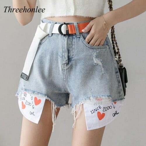 Threehonlee Womens Ripped Jeans