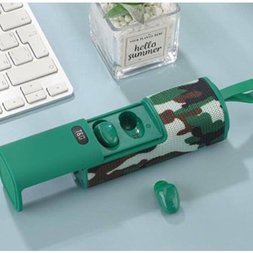 TG807 TWS 5.0 BT Earphone Binaural Stereo TF Card Sports Earphone Speaker Wireless BT Speaker Bass Outdoor Portable Power Bank