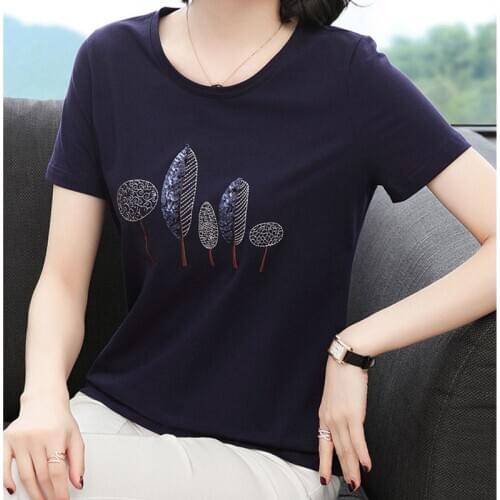 Vetement femme 2020 summer style t shirt women tops tees t-shirt woman camiseta feminina Diamonds tshirt ropa mujer plus size