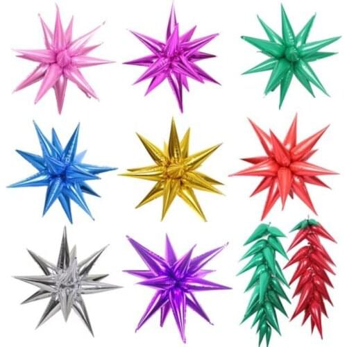 16pcs/set of Explosion Star Balloon Birthday Party Opening Ceremony Wedding Decoration Shopping Mall Hotel Background Layout