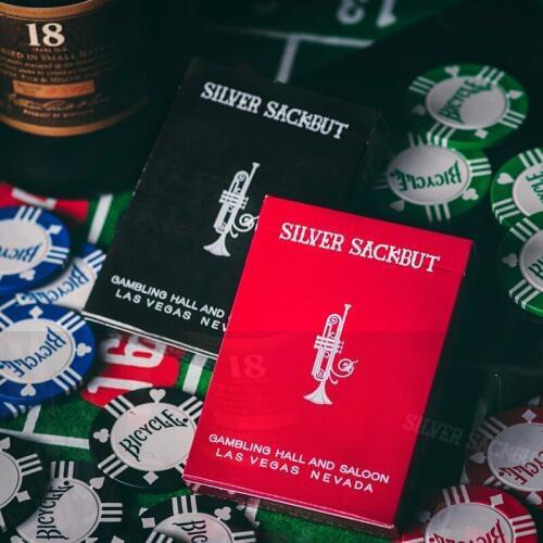 1 Deck Silver Sackbut Rare Limited Custom Playing Cards Poker Size Deck USPCC Custom Limited Edition Magic Tricks