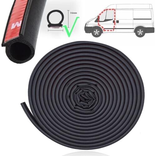 10M For Ford Transit Tourneo Connect Courier Custom Mk4 mk5 mk6 mk7 Mk8 Door Seal Strips 16x16mm caravans Campervan motorhome