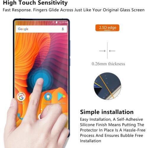 2PCS Screen Protector For Vernee Mix 2 Tempered Glasses For Vernee Active Screen Protector For Thor E Screen Guard Glass