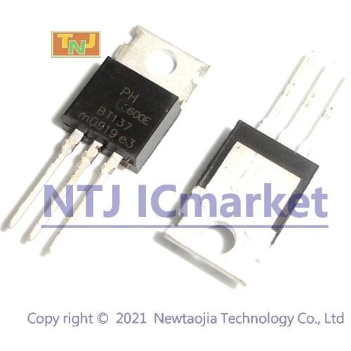 20 PCS BT137-600E TO-220 BT137-600 600V 8A Triacs