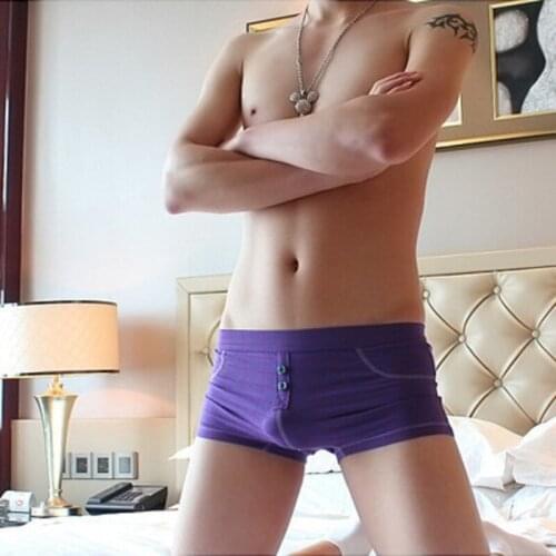 2021 New Mens Underwear U Convex Plaid Home Pants Soft Flexible Comfortable Briefs Sleeping Pants Large Size Underwear