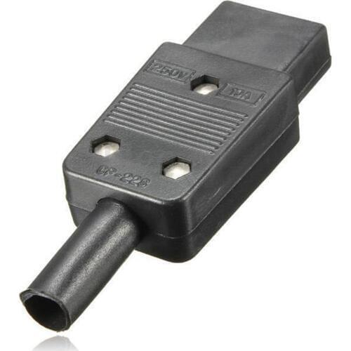 5PCS IEC 320 C13 Female Plug Adapter 3pin Socket Power Cord Rewirable Connector