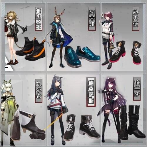Arknights Shoes Exusiai Texas SliverAsh Cosplay Shoes Boots Halloween Party Cosplay Costume Accessory H