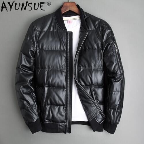 AYUNSUE Men Jacket 2020 Mens Clothing Autumn Winter Down Jacket 5XL Real Sheepskin Clothes Thick Coat Male Ropa Hombre LXR384