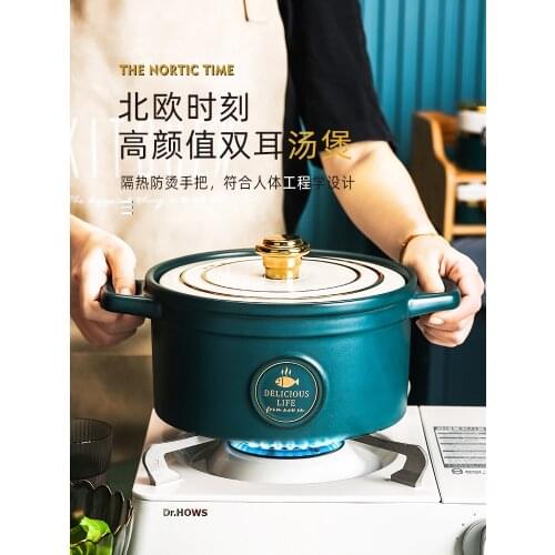 Nordic Style Large Ceramic Kitchen Pot Non Stick Pans Gas Instant Noodles Non Stick Cook Pot Panela Eletrica Cookware Eg50tg