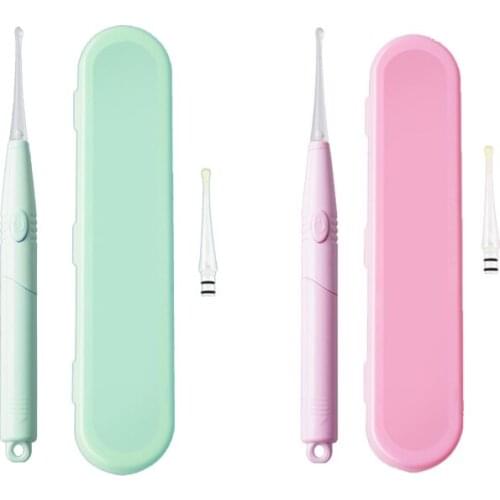 Electric Vacuum Earwax Remover with LED Light Ear Wax Removal Cleaner Safety Painless Ear Cleaning Tool Kit for Adults Kids