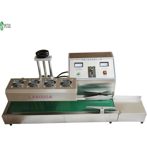 Continuous stainless steel induction sealer for LX6000 desk, electromagnetic induction sealing machine, suitable for 15-80mm dia
