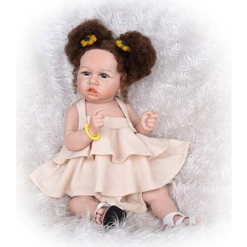 Reborn baby Doll Handmade full Silicone Vinyl Baby Soft Lifelike Newborn Baby Doll Toy Girl Christmas Gift