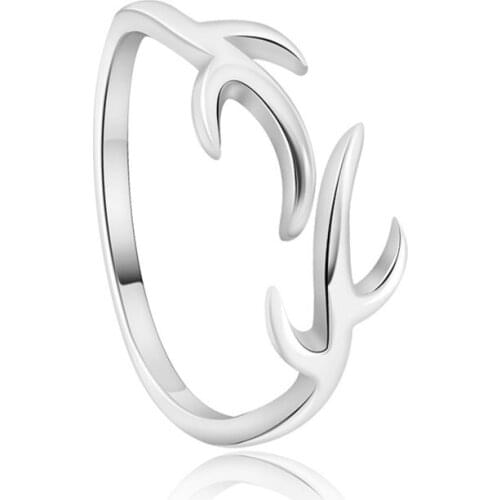 2019 NEW 100% 925 Sterling Silver Charm Vintage Personality Flower Rattan Ring Opening Adjustable Engagement Ring jz221-jz240