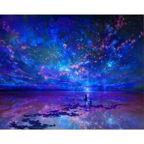New 5D DIY diamond painting, Brilliant starry sky, diamond embroidery, cross stitch, embroidery, full rhinestone decoration,gift
