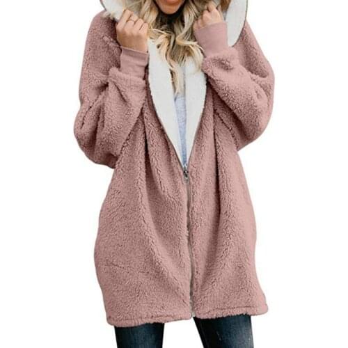 Autumn Winter Thicken Warm Faux Fur Coat Female Teddy Coat Woman Hooded Oversized women autumn jacket Teddy Bear Coat Ladies