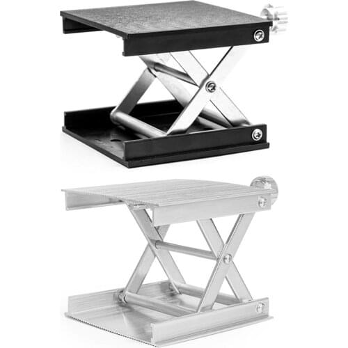 Woodworking Machinery Router Lifter Aluminum Adjustable Engraving Laboratory Lift Platform Experiment Plate Table Manual Stand
