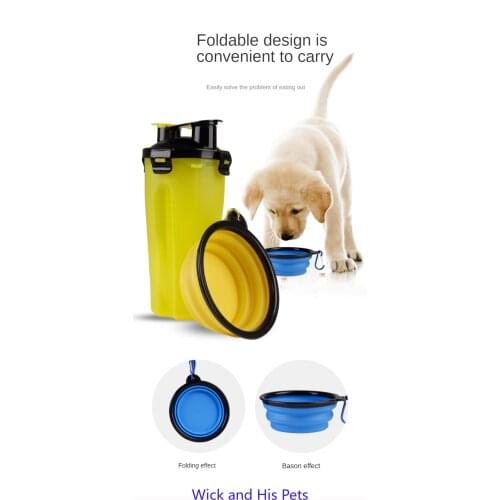 Portable Pet Bottle Outdoor Travel Splash-proof Drinking Feeding Health Removable for Easy Cleaning Overall for Dog for Cat Pet