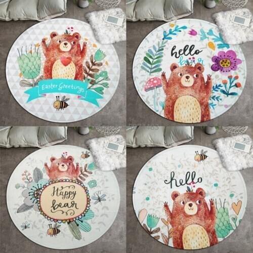 Hand-painted Bear Enter The Door Mat Porch Bedroom Living Room Coffee Table Door Mat Floor Mat Bay Window Leisure Mat