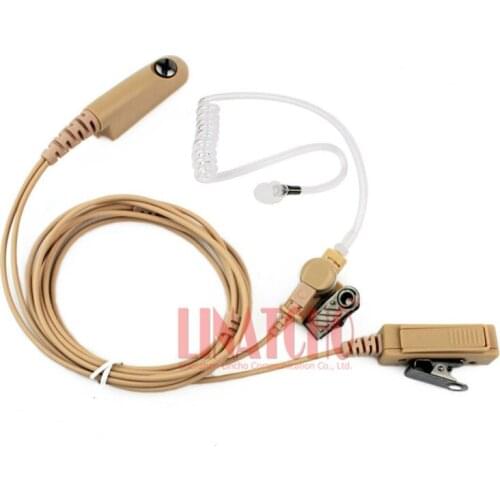 Hidden color professional PTT and mic headphone walkie talkie acoustic clear tube GP338 GP328 earphone radio