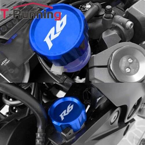 Motorcycle High Quality Front & Rear Brake Reservoir Fluid Cover For yamaha YZF R6 2009-2021 2015 2016 2017 2018 2019 2020