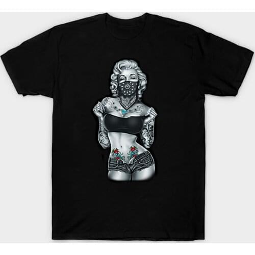 Marilyn Monroe Tattoo Sex Goddess T-Shirt Summer Cotton Short Sleeve O-Neck Unisex T Shirt New S-3XL