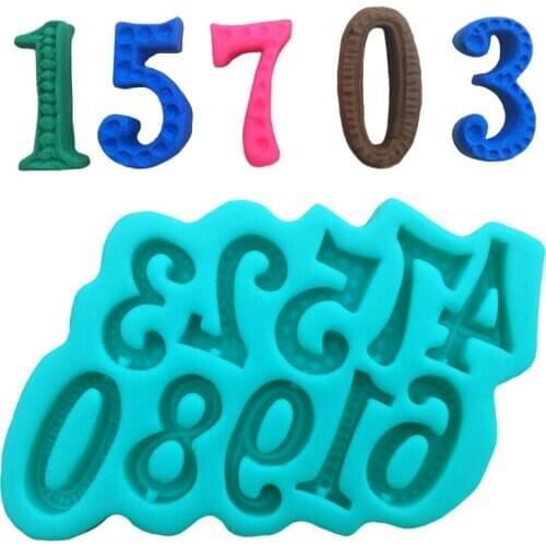 "0-9" Digital Number Silicone Mold Fondant Cake Decorating Tools Baking Mold