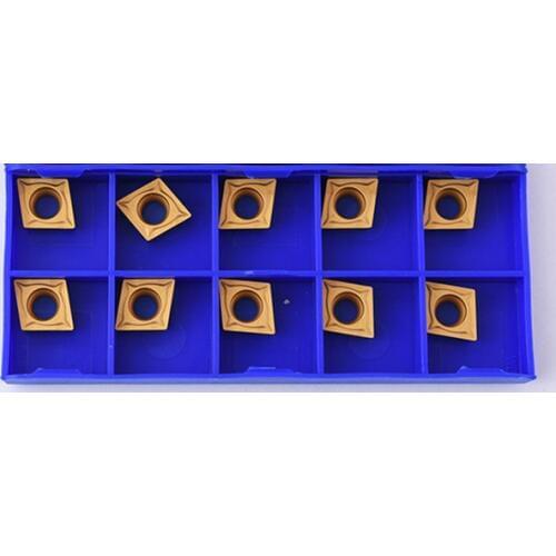 10pcs CCMT09T304-HM/ CCMT09T308-HM YBC251 carbide inserts, CVD coating, use for semi-finishing of steel