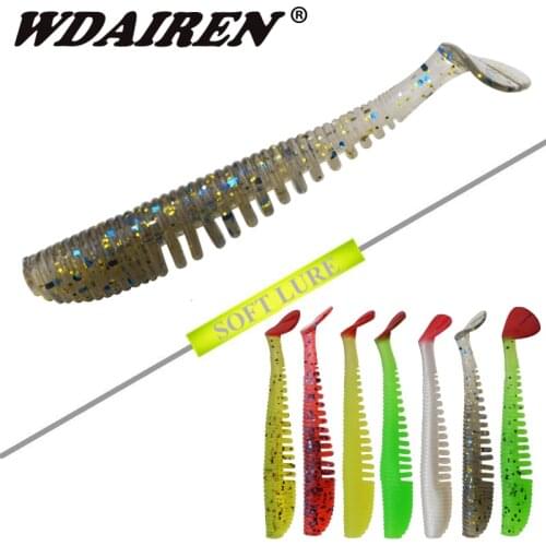 10pcs/lot Fishing Lure Shad Worm 7.5cm 2.6g Swimbaits Silicone Soft Bait Carp Artificial Soft Lure Silicone peche Carp Fishing