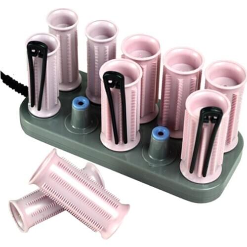 10 Pcs/Set Electric Roll Hair Tube Heated Roller Hair Curly Styling Sticks Tools MH88