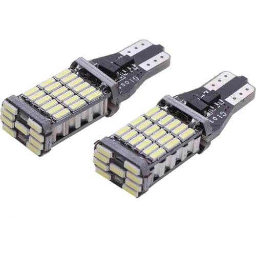2pcs canbus led W16W LED CANBUS T15 45led 4014smd Chip LED High Power Light Bulbs Compatible with T10 W5W LED Bulbs Car styling
