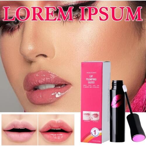 Visualsource 4ml 3D Moisturizing Lip Gloss Super Plump Lip Tint Natural Shiny Liquid Lipstick Makeup Lip Balm Lip Care TSLM2