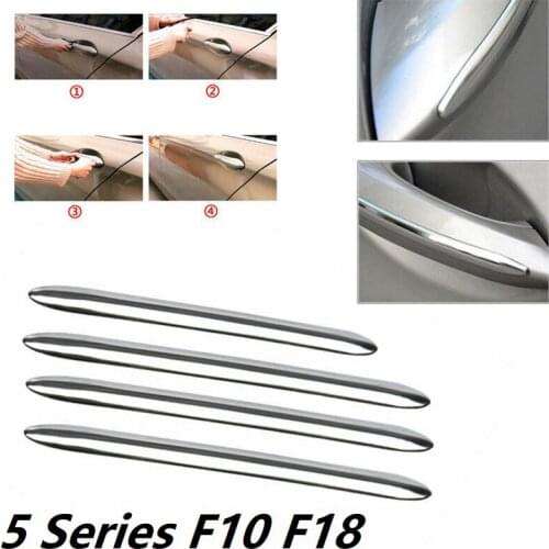 4Pcs Chrome Stainless Steel Exterior Door Handle Molding Trim Cover Outer Doors Handle Cover for BMW 5 Series F10 F18